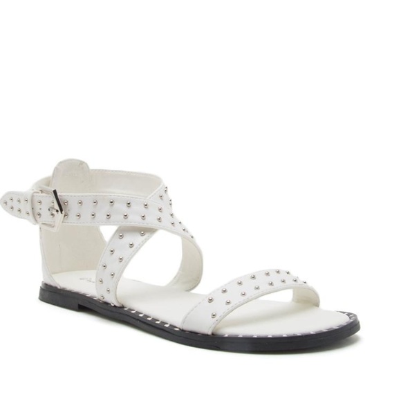 Shoes - Studded White Sandals